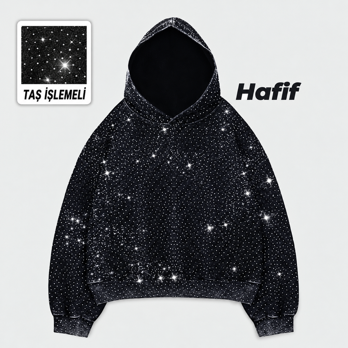 Unisex Oversize Kapüşonlu Sweatshirt